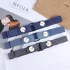 벨트 1pcs 4colors 보이지 않는 허리 밴드 조절 가능한 청바지 스트랩 캔버스 여성 벨트 데이지 패턴 탄력적 미용없는 쉬운 마모