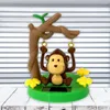 Interior Decorations Solar Powered Dancing Cute Animal Swinging Animated Monkey Bobble Dancer Toy Car Decor Kids Toys Gift Styling