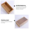 Gift Wrap 10pcs Kraft Paper Drawer Boxes Packing Box With Transparent PVC Window Display Wedding Cookie Candy Cake