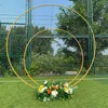 Party Decoration Bow Of Balloons Round Wedding Backdrop Metal Stand Arch Garden Birthday Marriage Flower Column