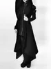Женские траншеи Coats 2022 Vintage осень готического пальто Мода Женщины Освежающие пальцы Слим Хэллоуин Зимний