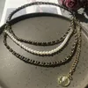 Moda Luxurys Marcas Diseñadores de cadenas de cintura Letra clásica C Flores de perlas doradas Cadenas de cintura Cinturones para mujer Vestido de fiesta de bodas Regalos