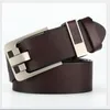 Belts Leather Cowhide Men's Belt Fashion Metal Alloy Pin Buckle Adult Jeans Business Casual Waist Male Strap