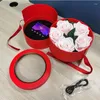 Walentynkowe okrągłe okrągłe cylindryczne opakowanie pudełka kwiatowe z podarunkiem Walentynki Dostawowe