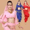 Bühnenkleidung 4-teiliges Bauchtanzkostüm für Damen, Bollywood-Kleid, Performance-Bauchtanz-Tribal-Tanz-Sets