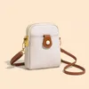 Luxury Designer Leather Mobile Phone Pouches V￤skor Kvinnors nya mode Diagonal Cross Bag Bag Head Layer Cowhide Lipstick Coin Purse