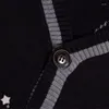 Herrtr￶jor 2022 Mastermind World Sweater Cardigan Black Skull Print MMJ V-Neck M￤n kvinnor