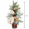 Dekorative Blumen Weihnachten Künstliche Pflanze Stechpalme Obstbaum Desktop Topf Dekoration Handgemachte Geschenkdekorationen für Zuhause