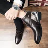 Boots 2022 Men Pu Leather Buckle Design Plaid Ankle High Fashion Casual Top Quality Low Heel Assorted Male