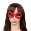 Masques de fête Masque pour les yeux en cuir rouge noir Cosplay Lunettes sexy Accessoires d'Halloween 3 types