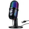Mikrofony Ivinxy USB Gaming PC mikrofon do przesyłania strumieniowego podcastów RGB komputer pojemnościowy mikrofon stacjonarny Laptop/komputer/telefon komórkowy