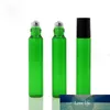 1100PCSlot 10ml Empty Glass Roll On Bottle Blue Green Rose Red Roller Bottles For Essential Oil Aromatherapy Perfumes and Lip Balms