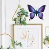 Decorative Figurines Modern 3D Wrought Iron Simulation Butterfly Craft Adornment Home Livingroom Background Wall Hanging Ornaments El Decor