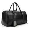 Duffel Bags Cow Leather Travel Bag Luxury Woman Men Duffle Weekener For Flight Travelling Male Gym