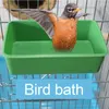 Autres fournitures d'oiseaux en plastique petite baignoire perroquet douche baignoire bol de nourriture pour cage mangeoires jouets