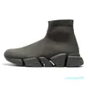 Botas balenciagas Negro Blanco 2.0 Velocidades Zapato Plataforma Azul Zapatillas de deporte Calcetines Hombre Mujer balencigas Diseñador Tripler Light Paris Sliver Brown Ruby Graffiti H1NT