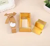 Gift Wrap 100st/Lot 2 Grid Macaron Box Bakery for Biscuits Cookie Chocolate Packaging Paper Boxes Valentine's Day SN330