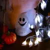 Strings Halloween Decorations leidde Ghost String Lights Solar Powered 100 LED's voor huis Indoor Outdoor Thanksgiving Festival Party Decor