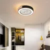 Led-ventilatorlamp plafond rond creatieve persoonlijkheid slaapkamer studeerkamer restaurant modern minimalistisch decoratief