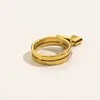 Luxury Couple Simple Buckle Love Ring Gold Stainless Steel Inlaid Zircon Pendant Ring Fashion Women Charm Wedding Jewelry Womens Party Gift ZG1135