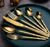 Stainless steel Western Cutlery set Knife Fork Spoon Dinner Set Dessert Dinnerware Steak Tableware