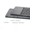 Teclado dobrável Teclado Recarregável Mini -teclado sem fio BT com mouse touchpad para Android Windows iOS PC guia