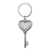 Fashion DIY sublimation blank keychain alloy silver heart designer keychain wallet Handbag Carabiner Keychains Car Key Ring for Woman Man Valentines Day Christmas