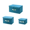 Storage Boxes Bins Cotton and Linen Fabric Foldable Cover Home Clothes Toy 221008