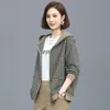 Women's Jackets Double With lining Women Windbreaker 2022 Spring Short Coat Korean Loose Large Size Momma Grid Tops Femme Jacket Coat 3XL T221008