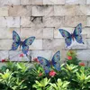 Decorative Figurines Modern 3D Wrought Iron Simulation Butterfly Craft Adornment Home Livingroom Background Wall Hanging Ornaments El Decor