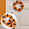 Kwiaty dekoracyjne Halloween Wreńczyk nietoperzy 28/40 cm Duży baza kwiat Farmhouse Garland Front Drzwi Wiszący na wesele