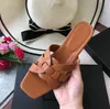 Top Luxury Tribute Women's Leather Slides Sandal Nu Pieds Outdoor Lady Beach Sandals Casual Slippers Ladies Comfort Walking Shoes