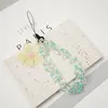 Keychains Colorful Resin Daisy Flower White Imitation Pearl Women Mobile Phone Decoration Anti-Lost Lanyard Chain Jewelry Accessory X76