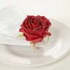 Zijderbloem Napkin Ringen Bruiloft Decoraties Serviette Buckle handdoekhouder Houten Ring Hotel Tafel Diner D8310