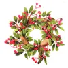 Decorative Flowers Excellent Door Wreaths Handcrafted 2 Sizes Portable Xmas Christmas Wreath Pine Cone