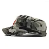 Berets Red Pentacle Broidered Hat Revolutionary Base Memorial Camouflage Camouflage Baseball Cap respirante