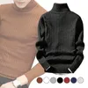 Men's Sweaters Mens Turtleneck Pullover Long Sleeve Jumper Tops Warm Sweater Knit T Shirt Slim Fit Men Knitwear