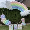 Dekoracja imprezy Weselna rekwizyty urodzinowe dekoracje z kutego kółka łuk sztuczny kwiat szelf ścienny szelf baby shower okrągły stojak