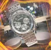 Montres populaires pour hommes entièrement fonctionnelles 43 mm à quartz haut de gamme en acier inoxydable avec fonction sport édition limitée minuterie lumineuse horloge montres-bracelets montre de luxe cadeaux