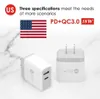 Chargers USB PD 18W QC 3.0 для iPhone EU US Plug Fast Charger для Samsung S10 Huawei Practice