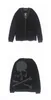 Herrtr￶jor 2022 Mastermind World Sweater Cardigan Black Skull Print MMJ V-Neck M￤n kvinnor