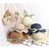 Hats Cute Girls Straw Hat Should Bag Handbag 2pcs Sets For Tour Summer Kid Princess Bow Beach Outdoor UV Protection Sun