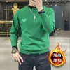 Erkek Hoodies Sweatshirts Vücut Geliştirme Koreli Versiyonu Lüks Özel Kaşmir Sıcak O-Neck Hoodie Sonbahar ve Kış G221008'de rahat ünlü stil