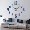 Wall Clocks Sell Well Big Clock Modern Design Acrylic Mirror Diy 3d Stickers Decorative Quartz Watch Study Room