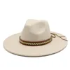 خريف شتاء فيدورا قبعات للنساء Big Brim 9.5cm