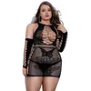 Indumenti da notte da donna Sexy Taglie forti Donna Elasticità Lingerie Tuta Farfalla Stampa Intimo a rete Donna Profondo scollo a V Rete277Z