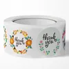 Florals Sticker Labels Flower Pattern Shopping Small Shop Business Stickers 1inch 500 PCS Per Roll 500 Pieces Roll Wholesale