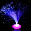 Lampes de table Lampe changeante colorée Stand LED Home Decor Fibre Optique Night Light