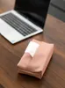Cajas de pañuelos servilletas de lujo sala de estar creativa insentán nórdico inspirador de almacenamiento rectangular PU papel de bombeo de cuero 221008