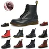 2024 Martins Boots Designer Boot Men Women Luxury Leather Shoes Onkle for Cowboy Yellow Red Blue Black Black Heaking Martin Boot Booties Fashion